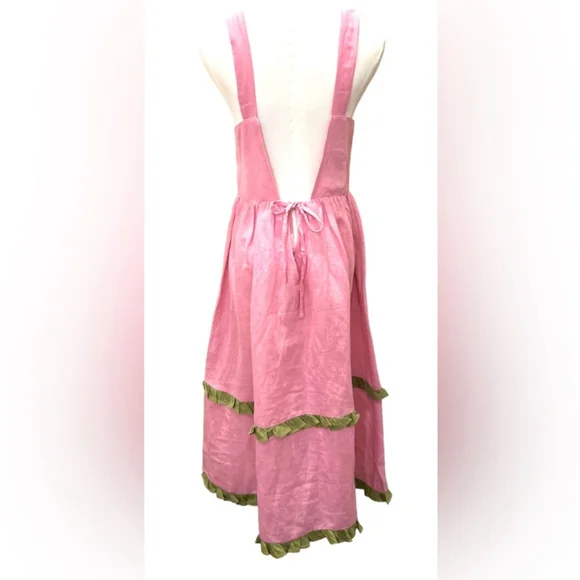 DORA LARSEN NWT
Thea Ruffled Linen And Organic Cotton-Blend
Nightdress in Sz 8 - Picture 3 of 9